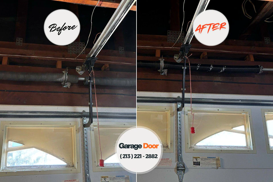 Before and after: garage door repair Sierra Vista Southeast, AZ